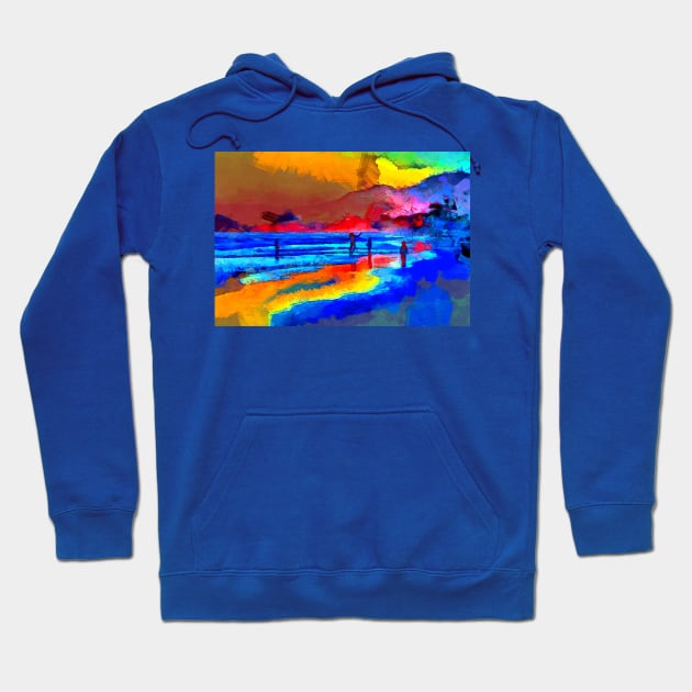 Wild Blue Beach Dancer Hoodie by SeaChangeDesign